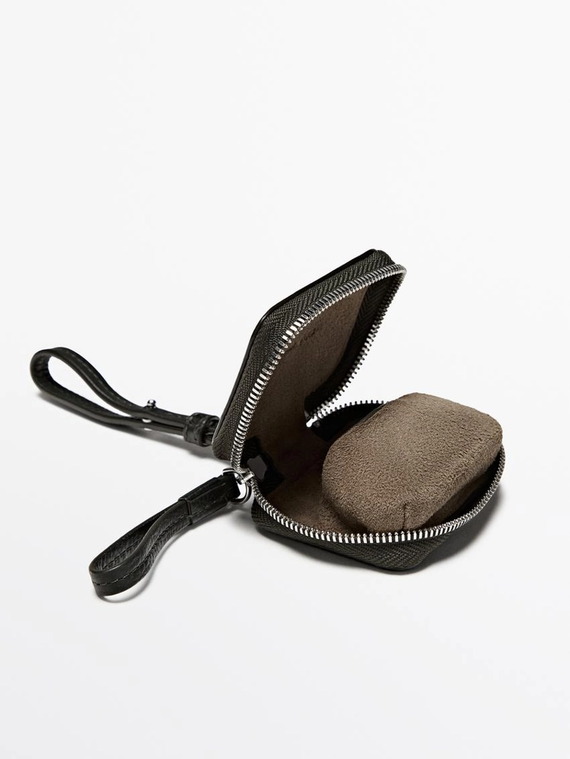 Чехол для наушников airpods из натуральной кожи наппа