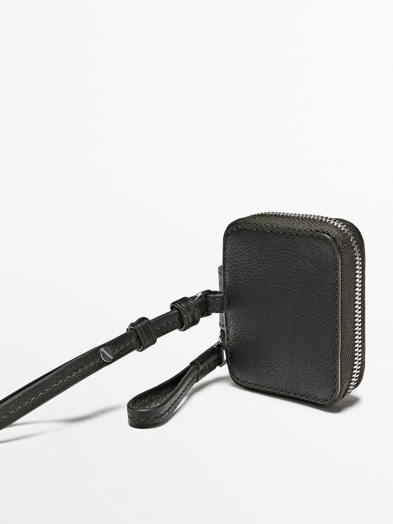 Чехол для наушников airpods из натуральной кожи наппа