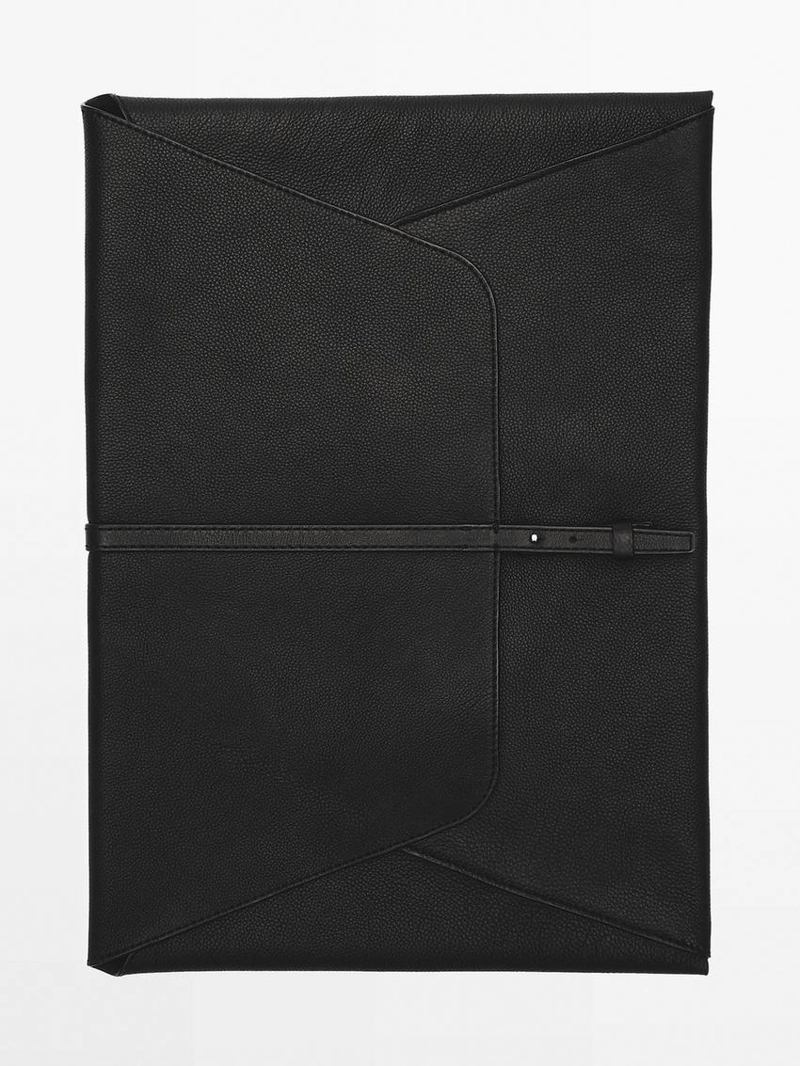 Чехол для ноутбука из кожи коровы с отделкой нубук