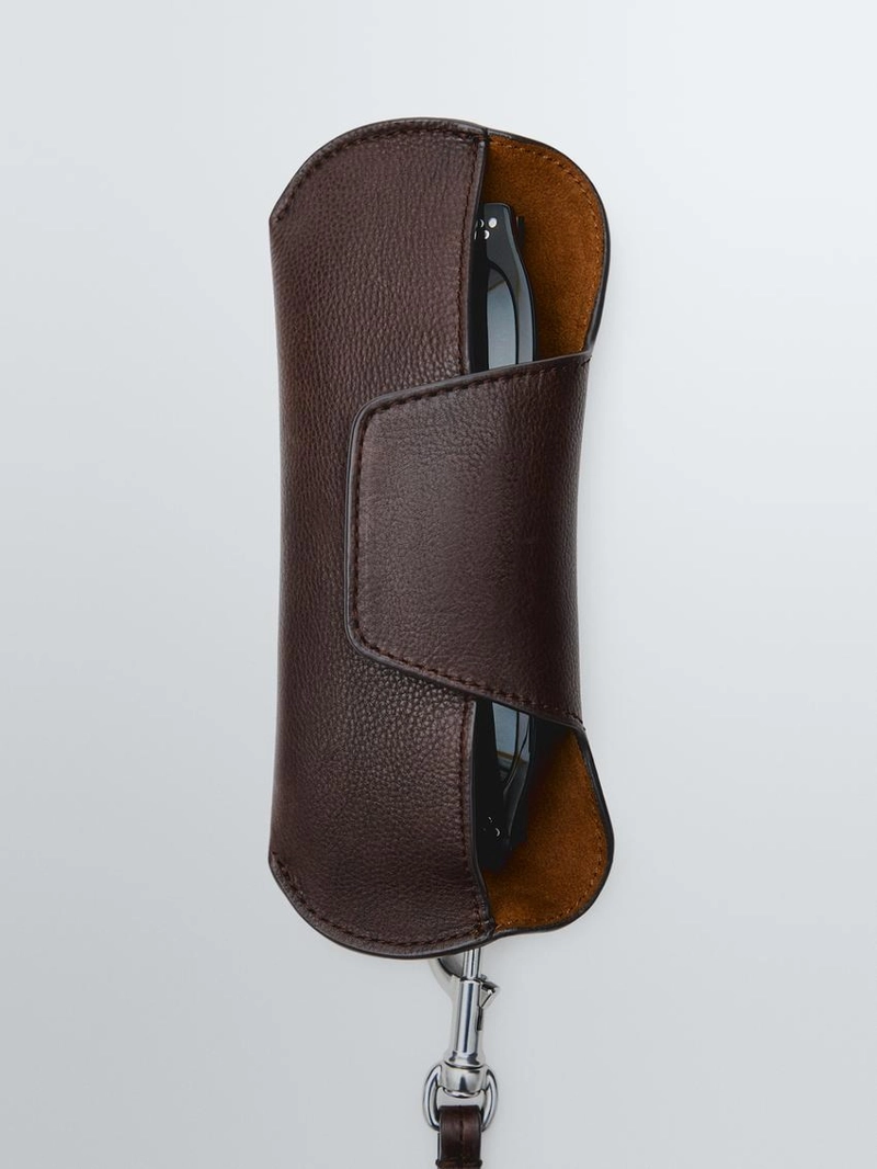 Футляр для очков из натуральной кожи нэппа