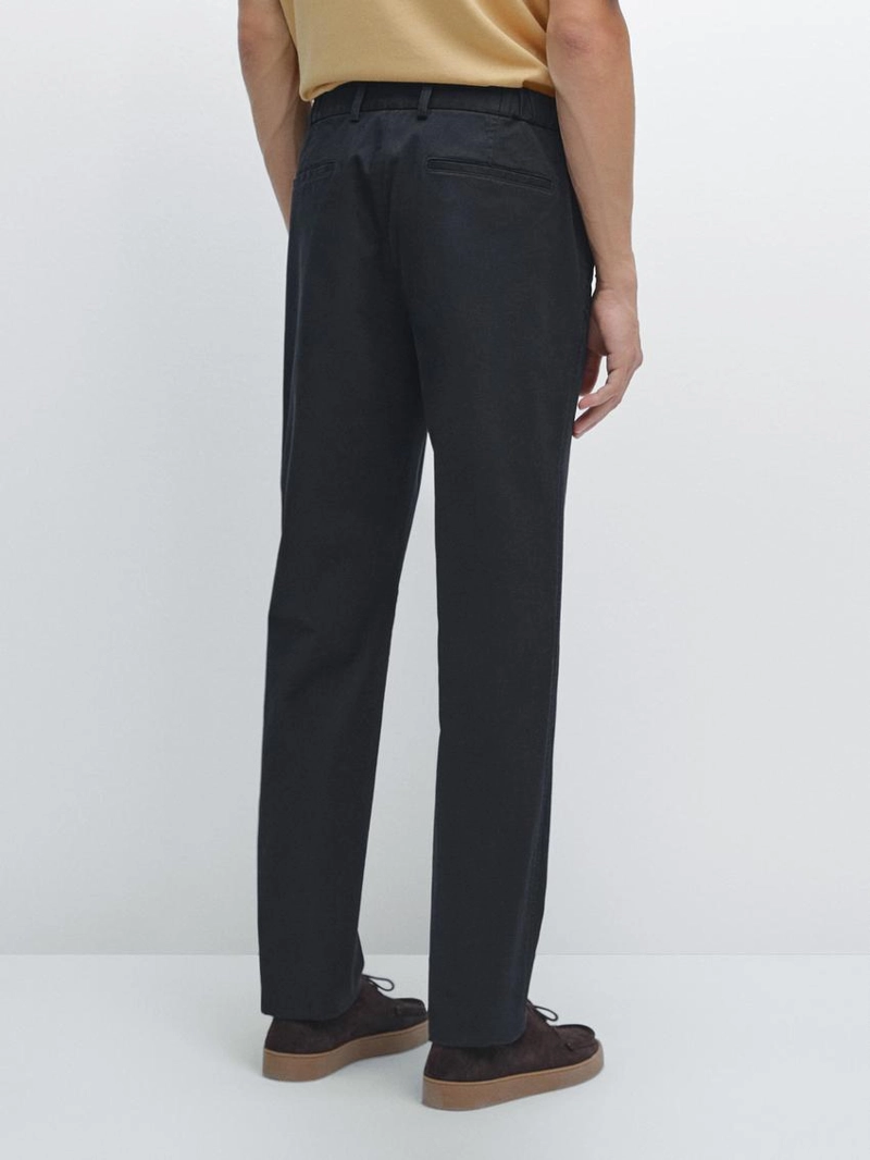 Брюки slim fit с эластичным боковым деталем