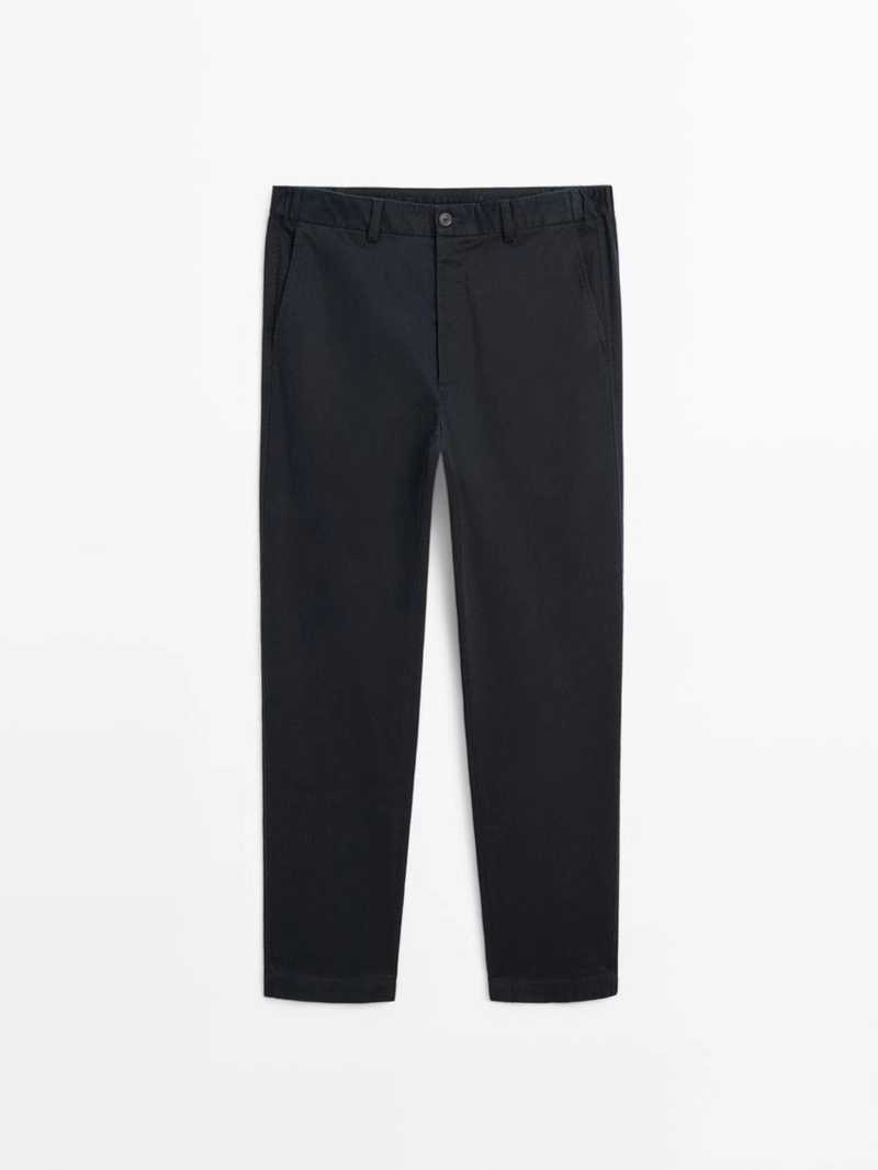 Брюки slim fit с эластичным боковым деталем