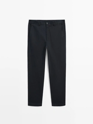 Брюки SLIM FIT с эластичным боковым деталем- Заказать в России