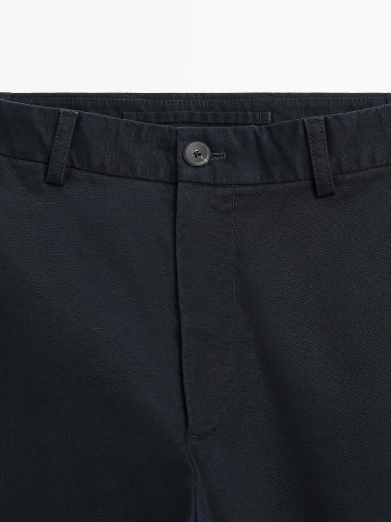 Брюки slim fit с эластичным боковым деталем