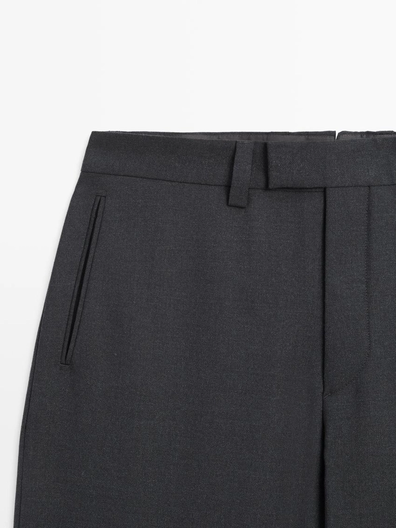 Брюки костюмные из 100% шерсти