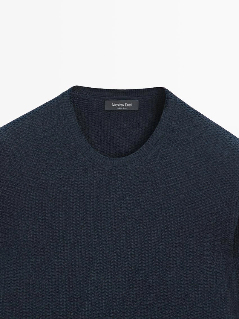 Свитер из текстурированной хлопковой смеси