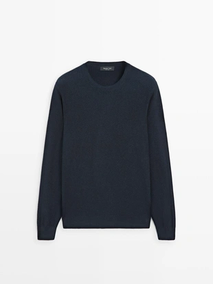 Свитер из текстурированной хлопковой смеси- Заказать в России