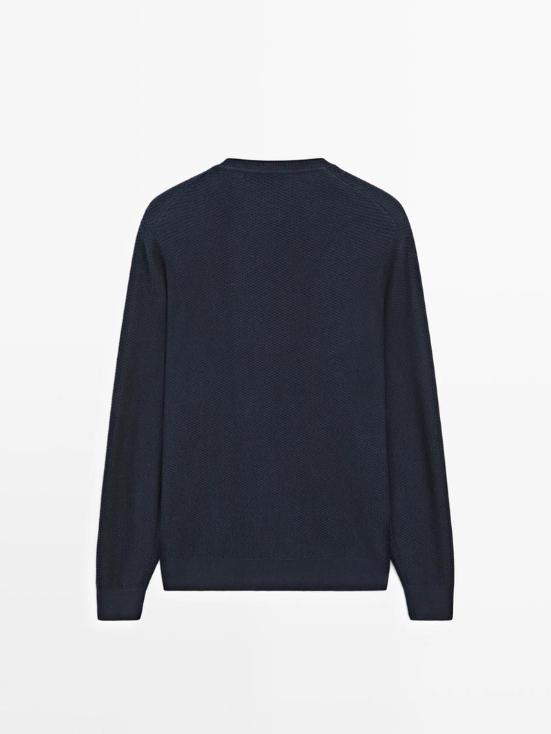 Свитер из текстурированной хлопковой смеси