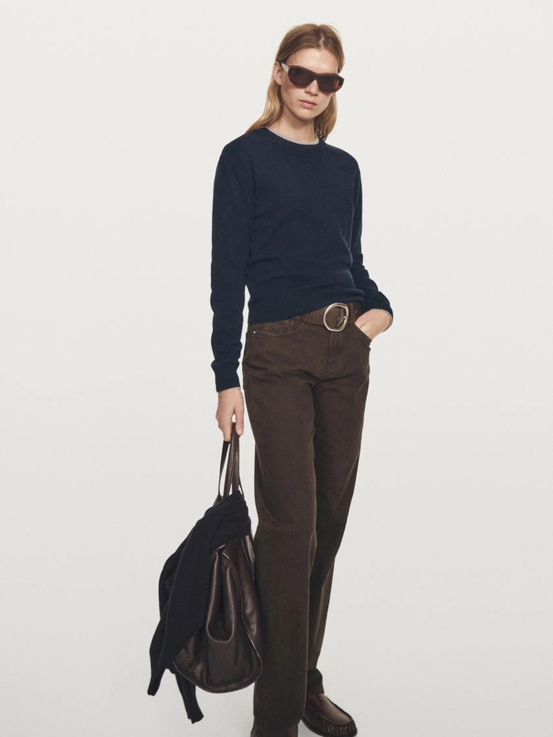 Свитер с круглым вырезом из шерстяной смеси