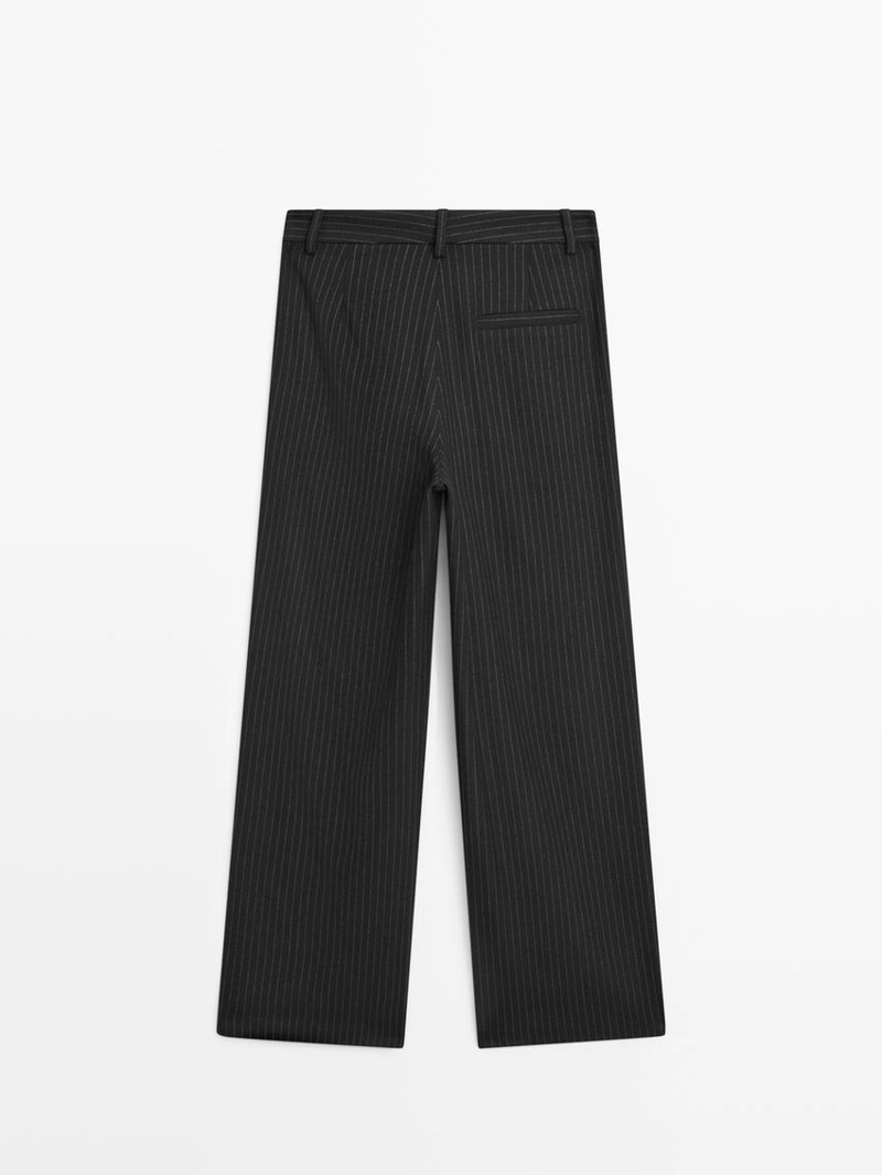 Широкие брюки в полоску