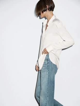 Рубашка на пуговицах с воротником- Заказать в России