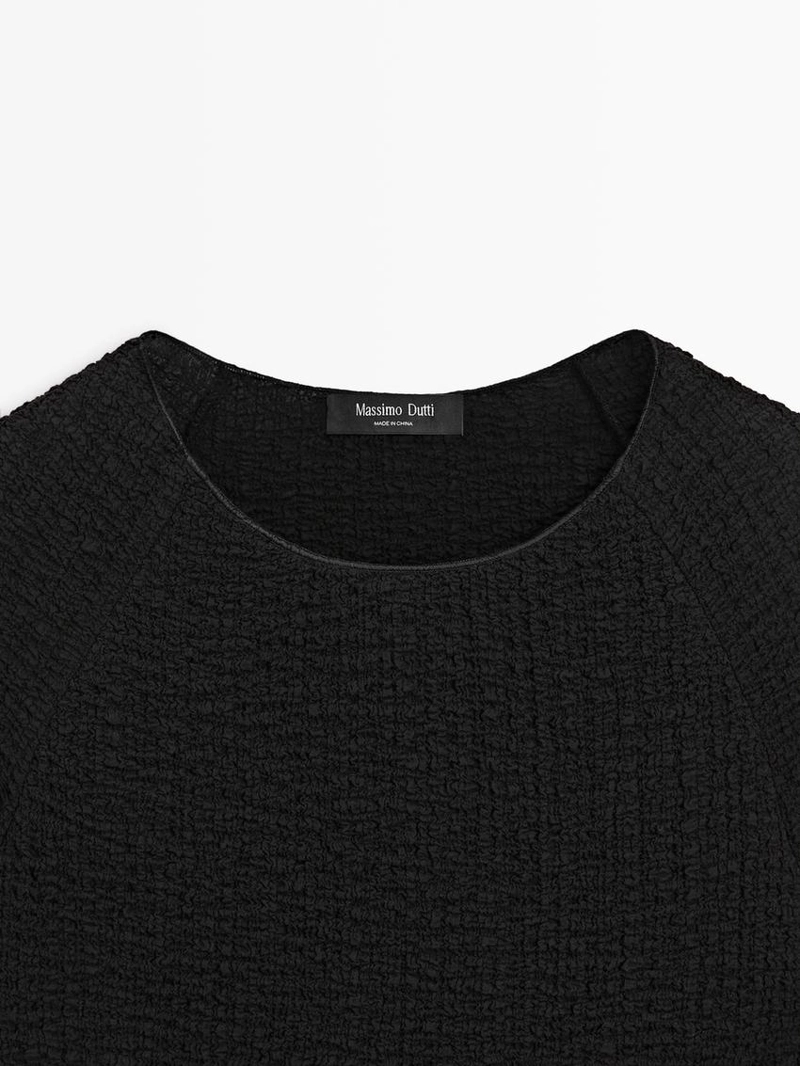 Футболка с деталью галстука