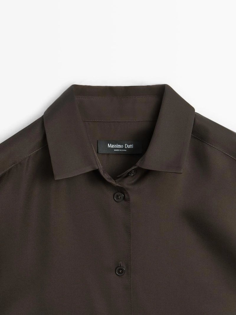 Рубашка из шелка сатина flowing