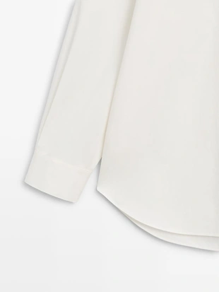 Рубашка из 100% хлопка с пуговицами- Заказать в России