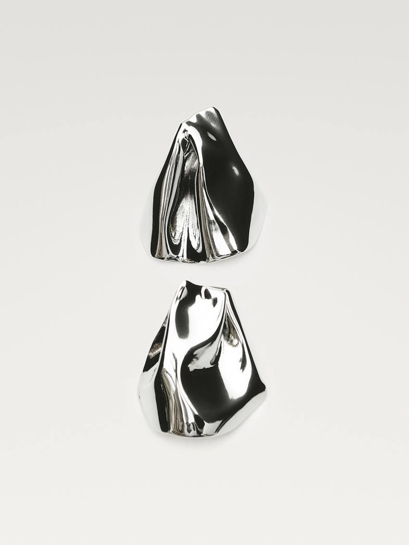 Средние серьги с складками