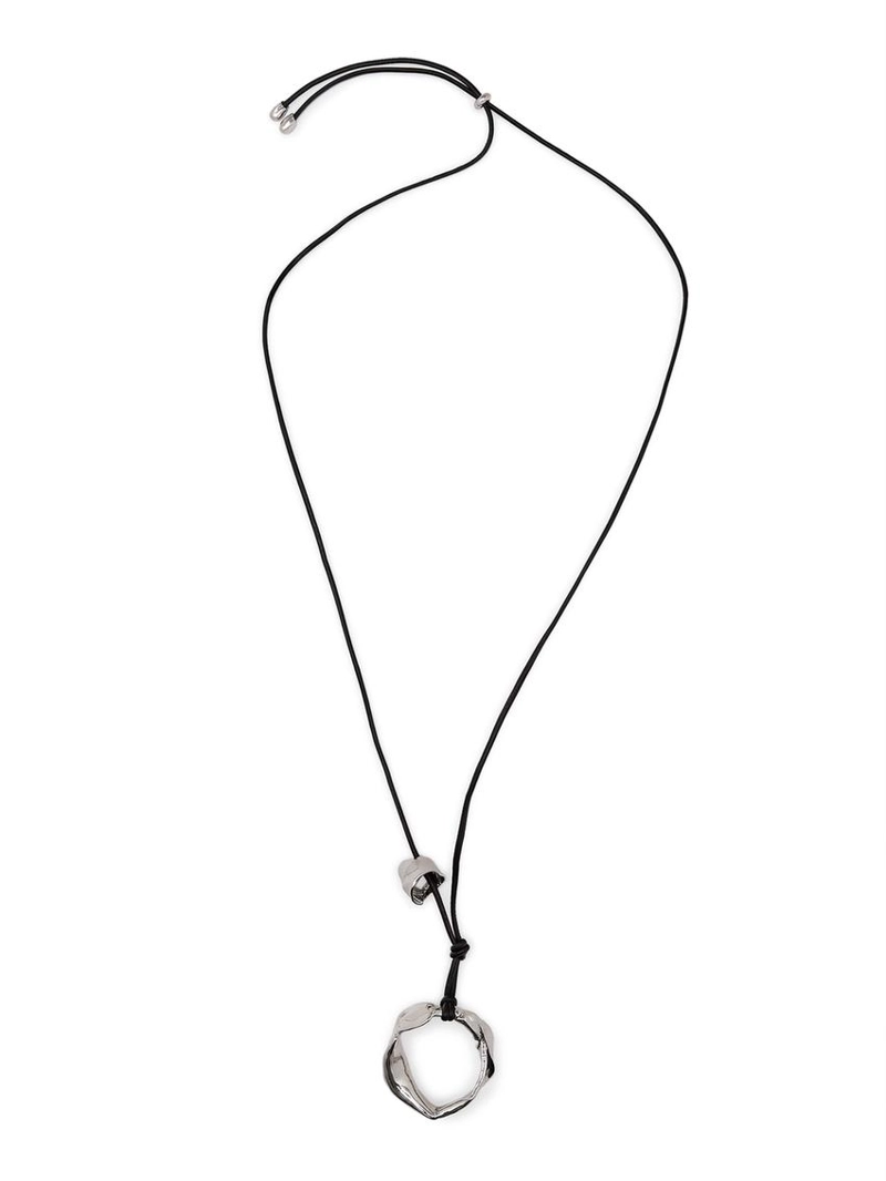 Ожерелье из кожи с неправильным элементом