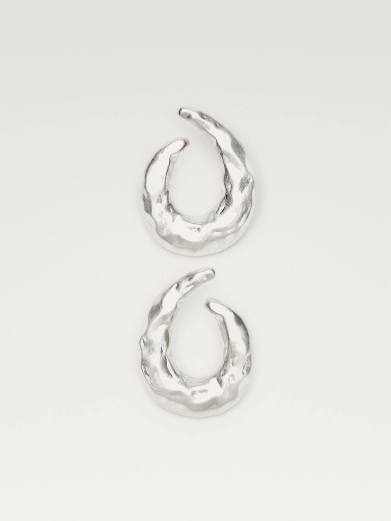 Серьги-кольца с текстурой