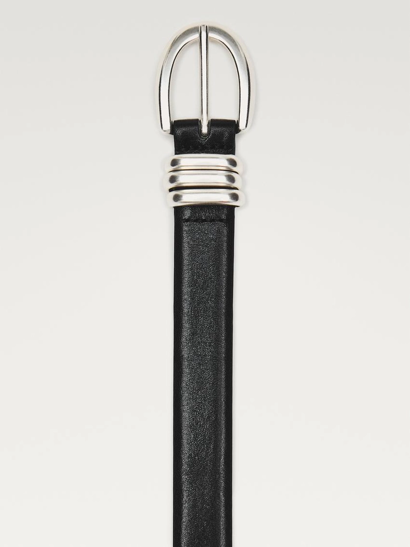 Ремень из натуральной кожи наппа с металлическим деталем