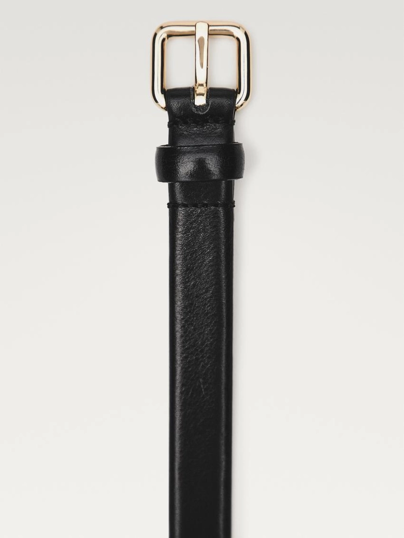 Кожанный ремень с квадратной пряжкой