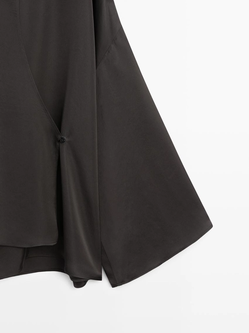 Рубашка с завязкой в стиле драпировки