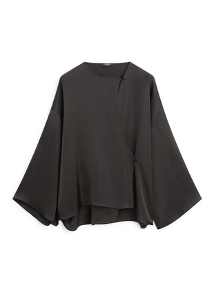 Рубашка с завязкой в стиле драпировки- Заказать в России