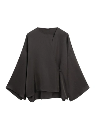 Рубашка с завязкой в стиле драпировки- Заказать в России