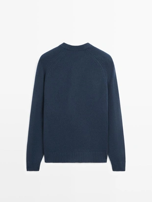 Свитер с рукавами реглан из 100% шерсти- Заказать в России