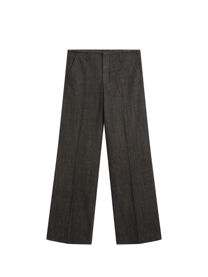 Джинсы со средней посадкой и широкими штанинами