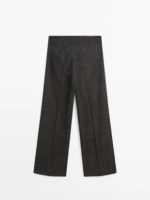 Джинсы со средней посадкой и широкими штанинами- Заказать в России