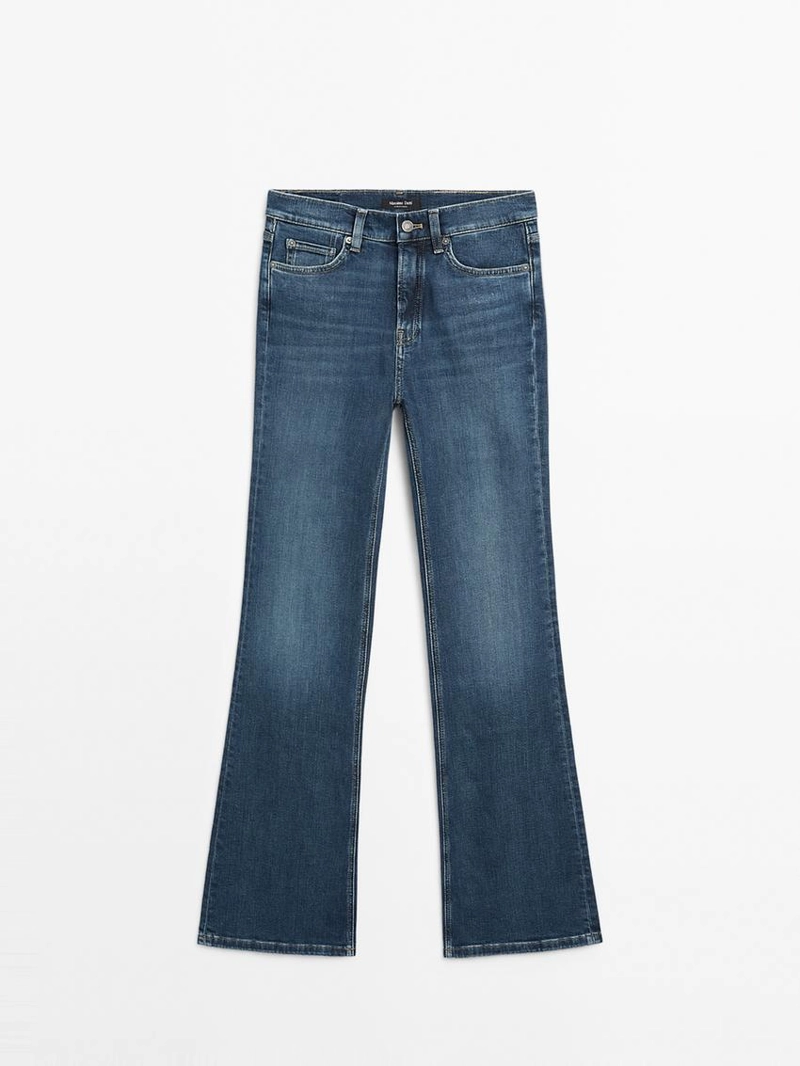 Джинсы с узкими брючинами и разрезом от massimo dutti