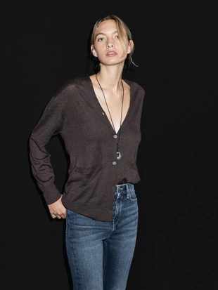 MEDIUM BLUE|5080/624 - Massimo Dutti Джинсы с узкими брючинами и разрезом от MASSIMO DUTTI