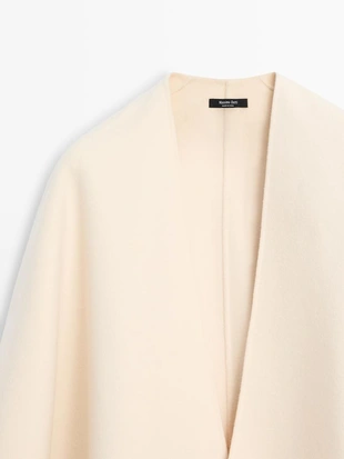 Плащ из шерстяной смеси с фактурой фетра- Заказать в России