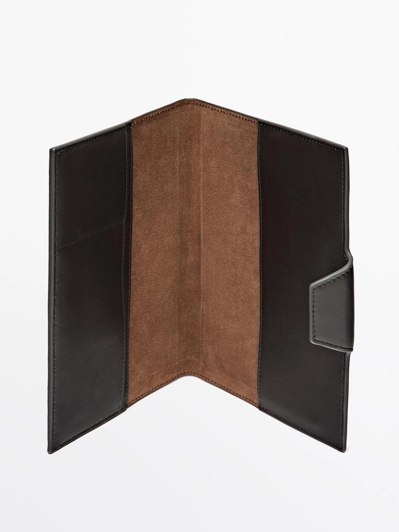 Обложка для блокнота из натуральной кожи nappa