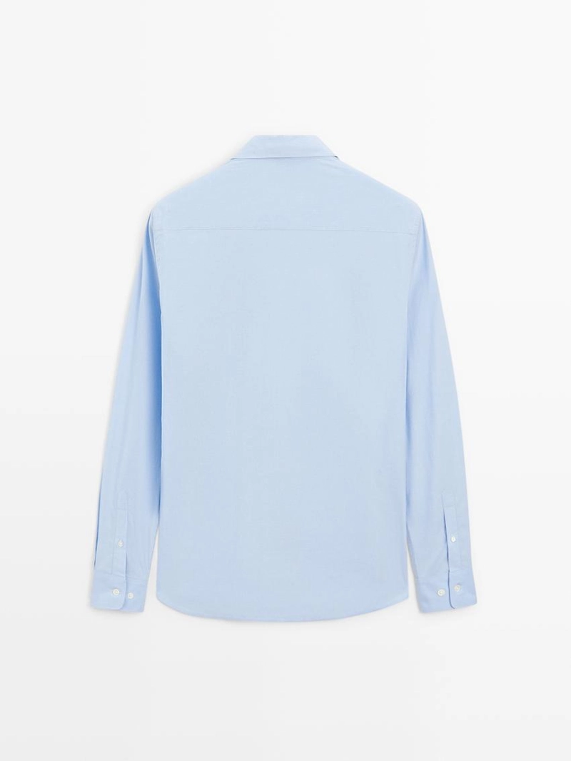 Рубашка из поплина в полоску с облегающим кроем