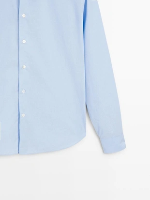 Рубашка из поплина в полоску с облегающим кроем- Заказать в России