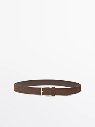 Кожанный пояс с квадратной пряжкой- Заказать в России