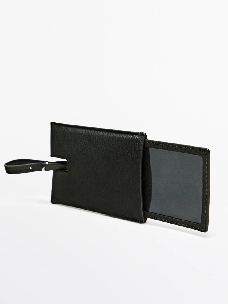 Бирка для путешествий из натуральной кожи наппа