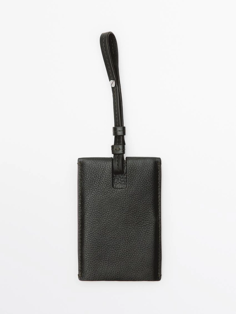 Бирка для путешествий из натуральной кожи наппа