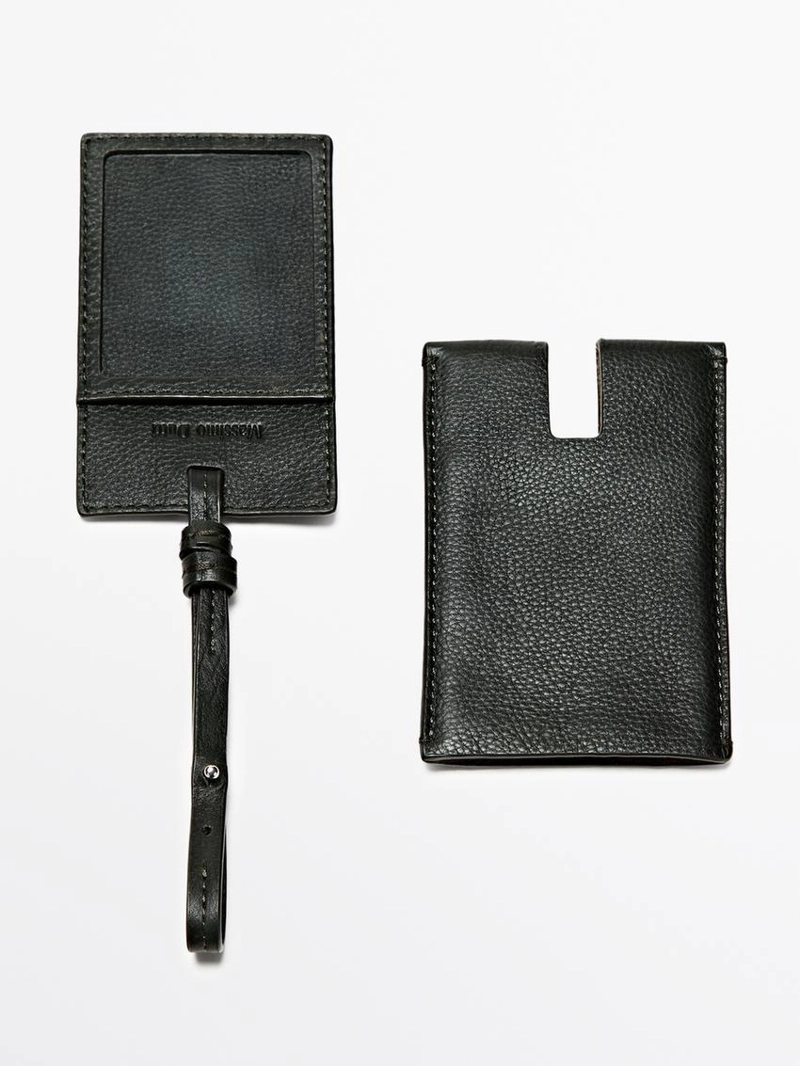 Бирка для путешествий из натуральной кожи наппа