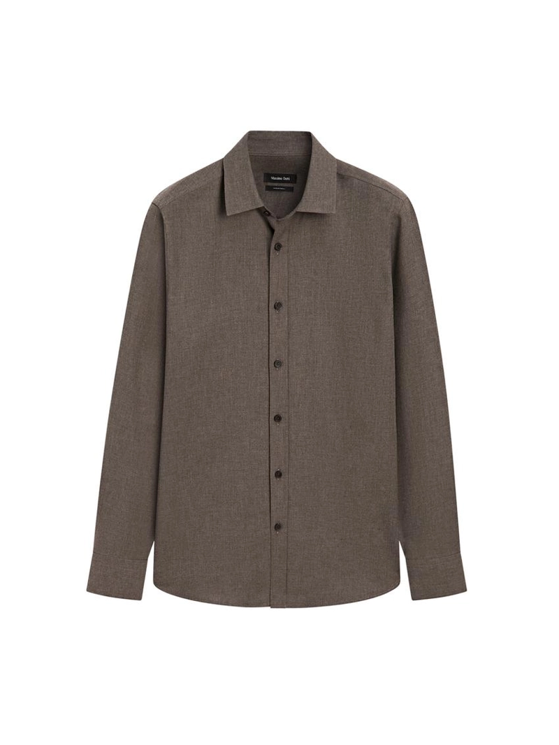 Рубашка regular fit в меланжевом стиле