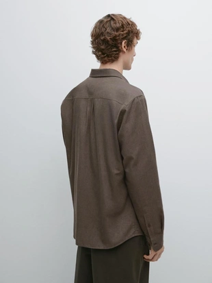 Рубашка REGULAR FIT в меланжевом стиле- Заказать в России