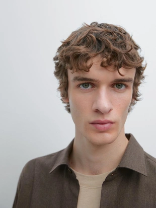 Рубашка REGULAR FIT в меланжевом стиле- Заказать в России