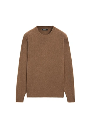 Вязанный свитер с круглым вырезом из шерстяной смеси- Заказать в России