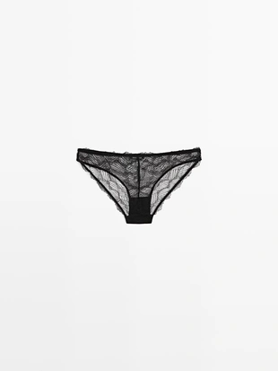 Благородные трусики с кружевными деталями- Заказать в России