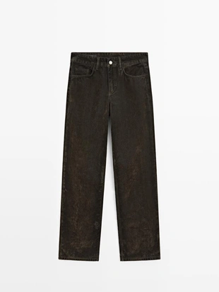 Джинсы прямого кроя с низкой посадкой MASSIMO DUTTI- Заказать в России