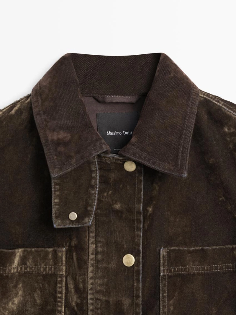 Джинсовая куртка с деталями воротника