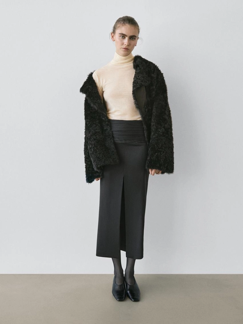 100% шерстяной свитер perkins с высоким воротником - studio