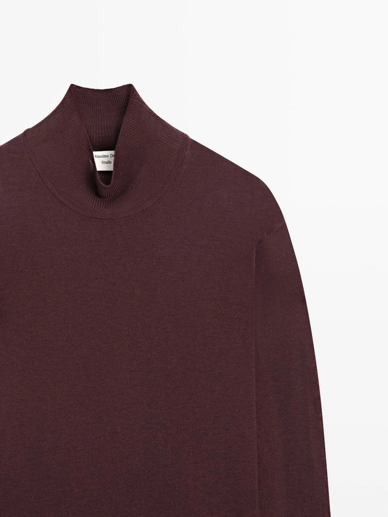 Свитер с высоким воротником perkins из 100% шерсти - studio