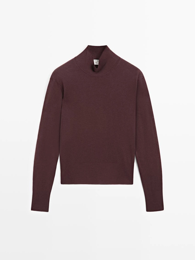 Свитер с высоким воротником perkins из 100% шерсти - studio