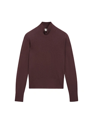 MAROON | 9705/953/555 - Massimo Dutti Свитер с высоким воротником PERKINS из 100% шерсти - STUDIO